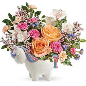 Teleflora's Magical Garden Unicorn Keepsake Planter